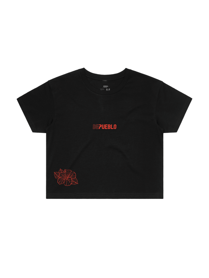 No Me Quiero Ir De Aquí-  Crop Top (Red Front)