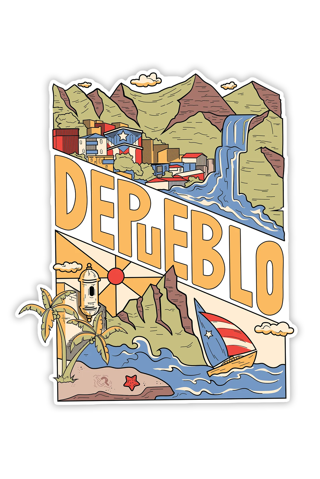 De Pueblo en Pueblo - Sticker