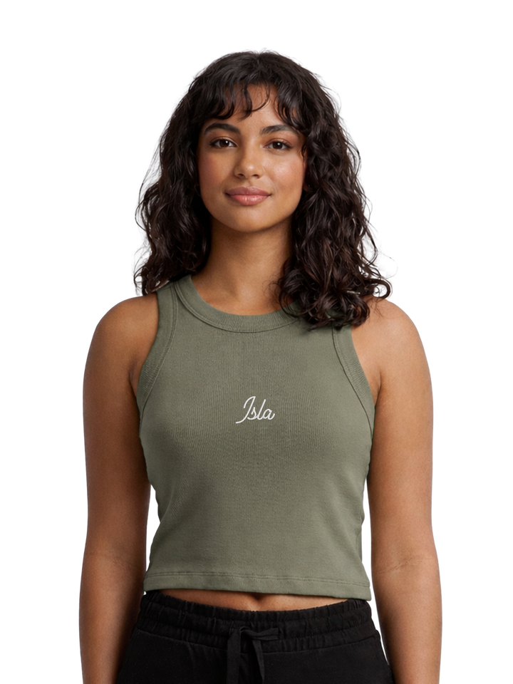 Isla PR- Rib Crop Tank