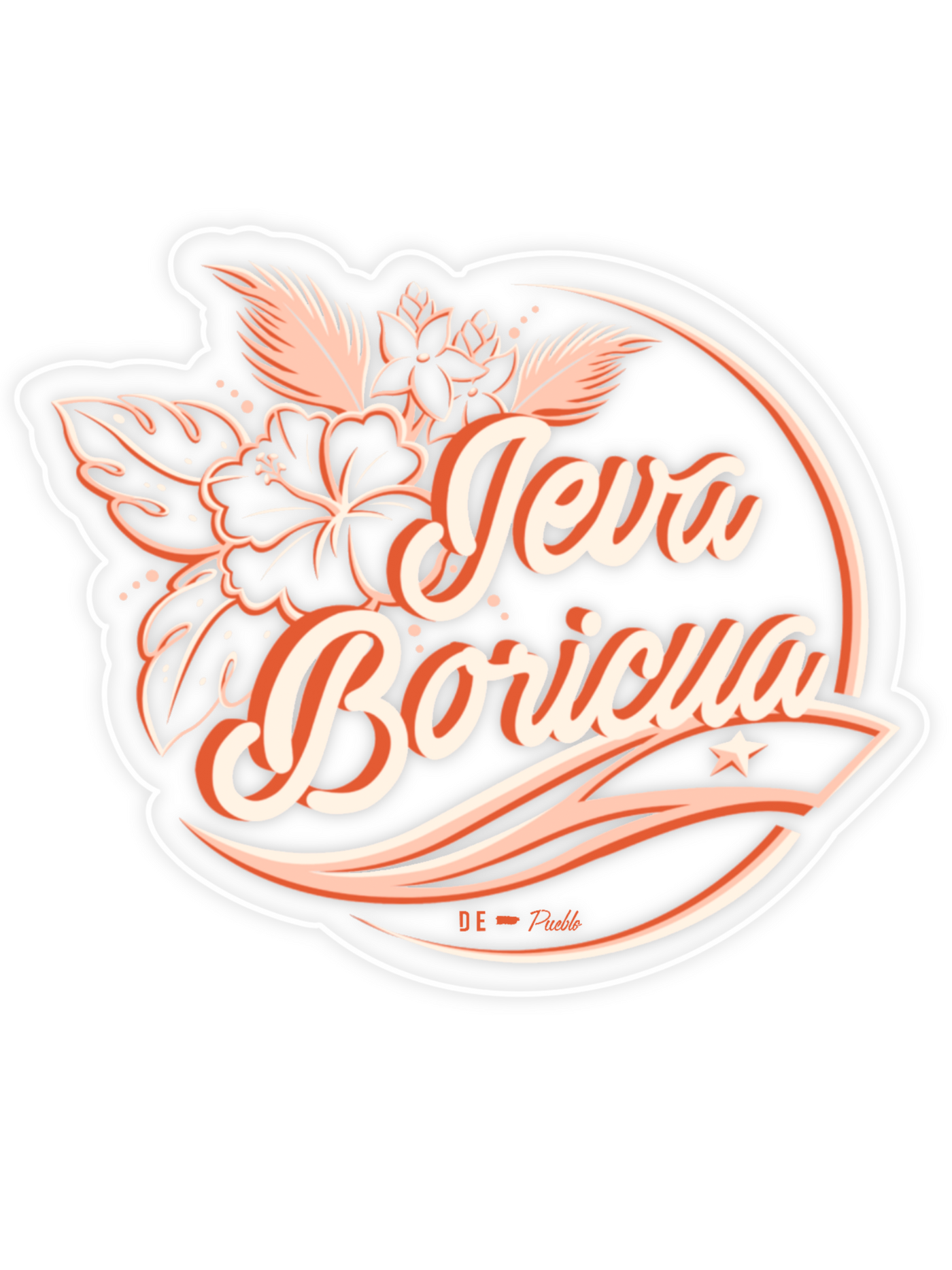 Jeva Boricua (Clear) - Sticker